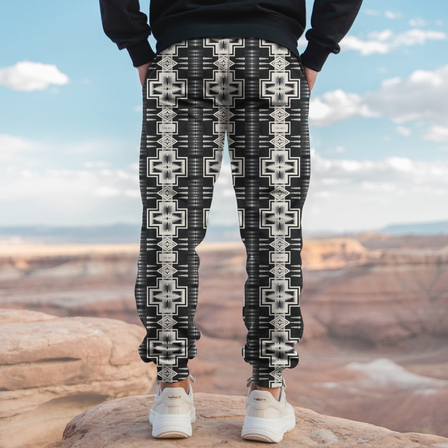 Tribal Aztec Pattern Sweatpants for Men & Women 19