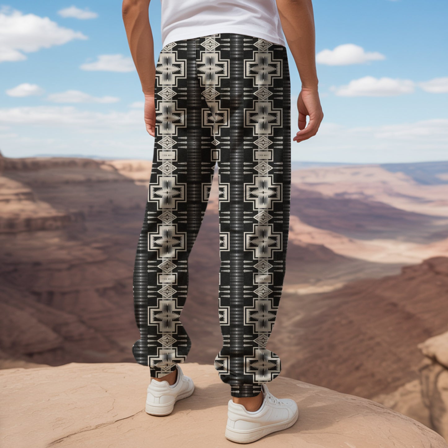 Tribal Aztec Pattern Sweatpants for Men & Women 19