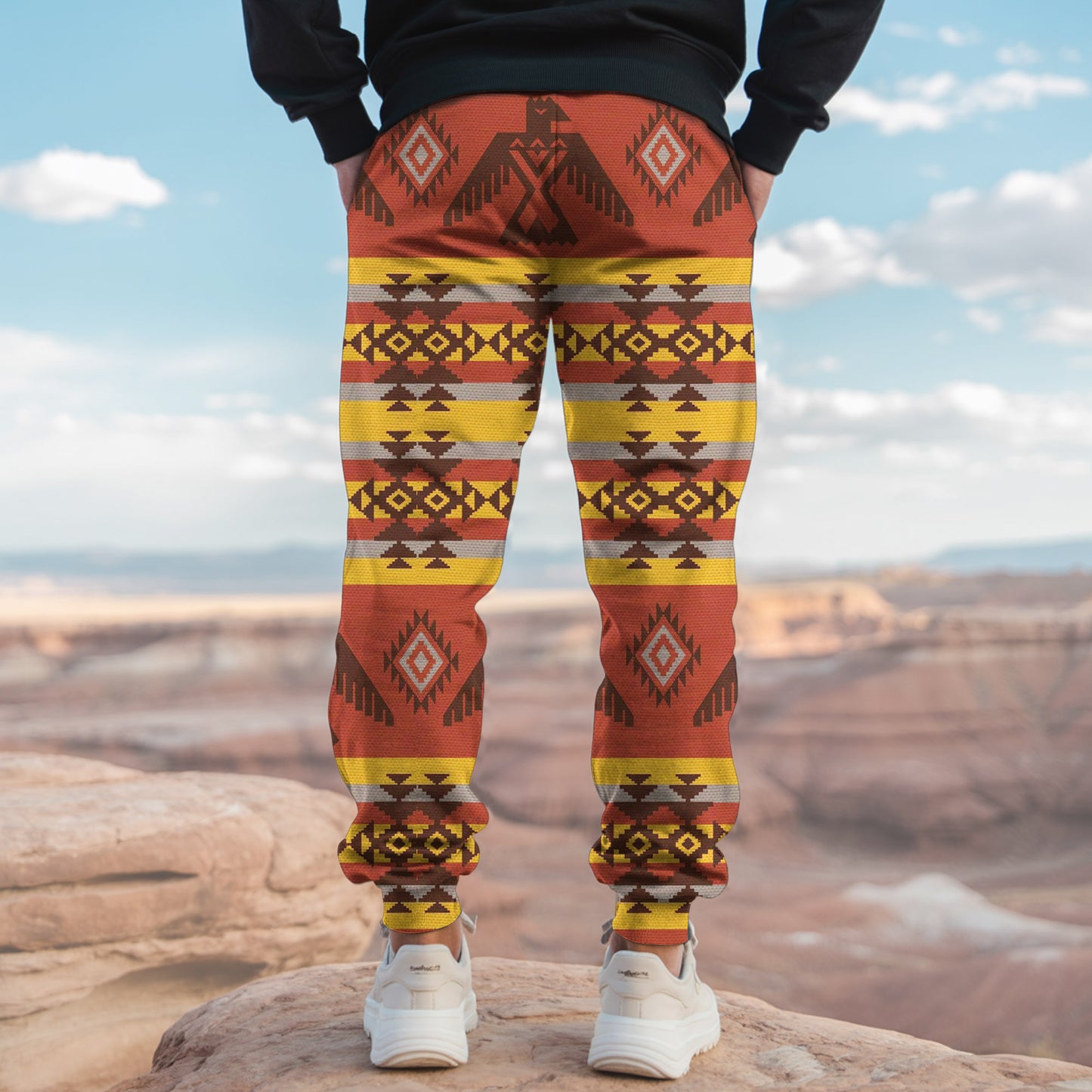 Tribal Aztec Pattern Sweatpants for Men & Women 16