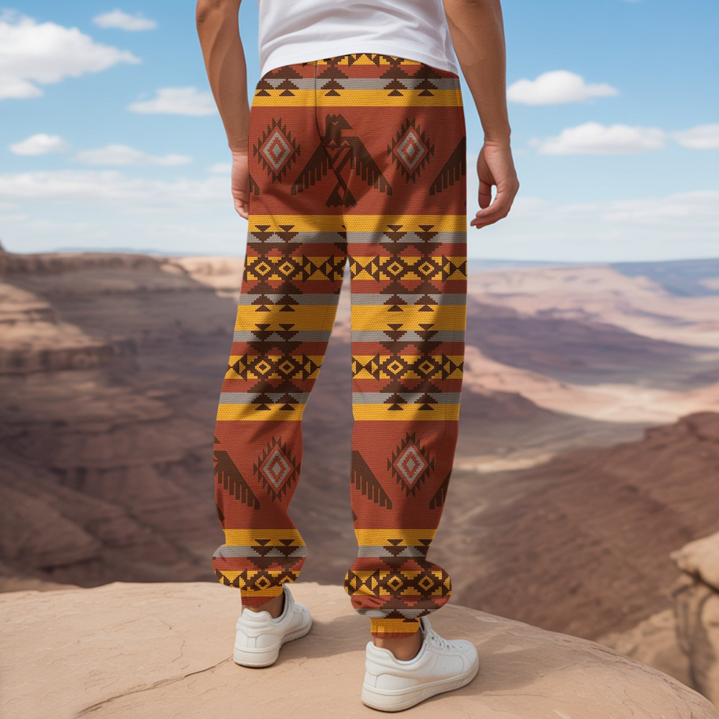 Tribal Aztec Pattern Sweatpants for Men & Women 16