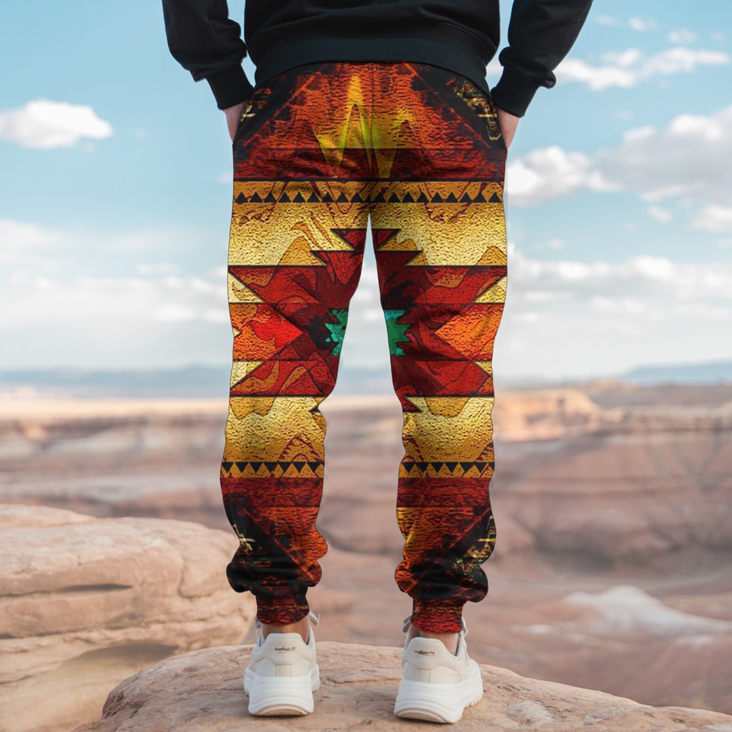 Tribal Aztec Pattern Sweatpants for Men & Women 03