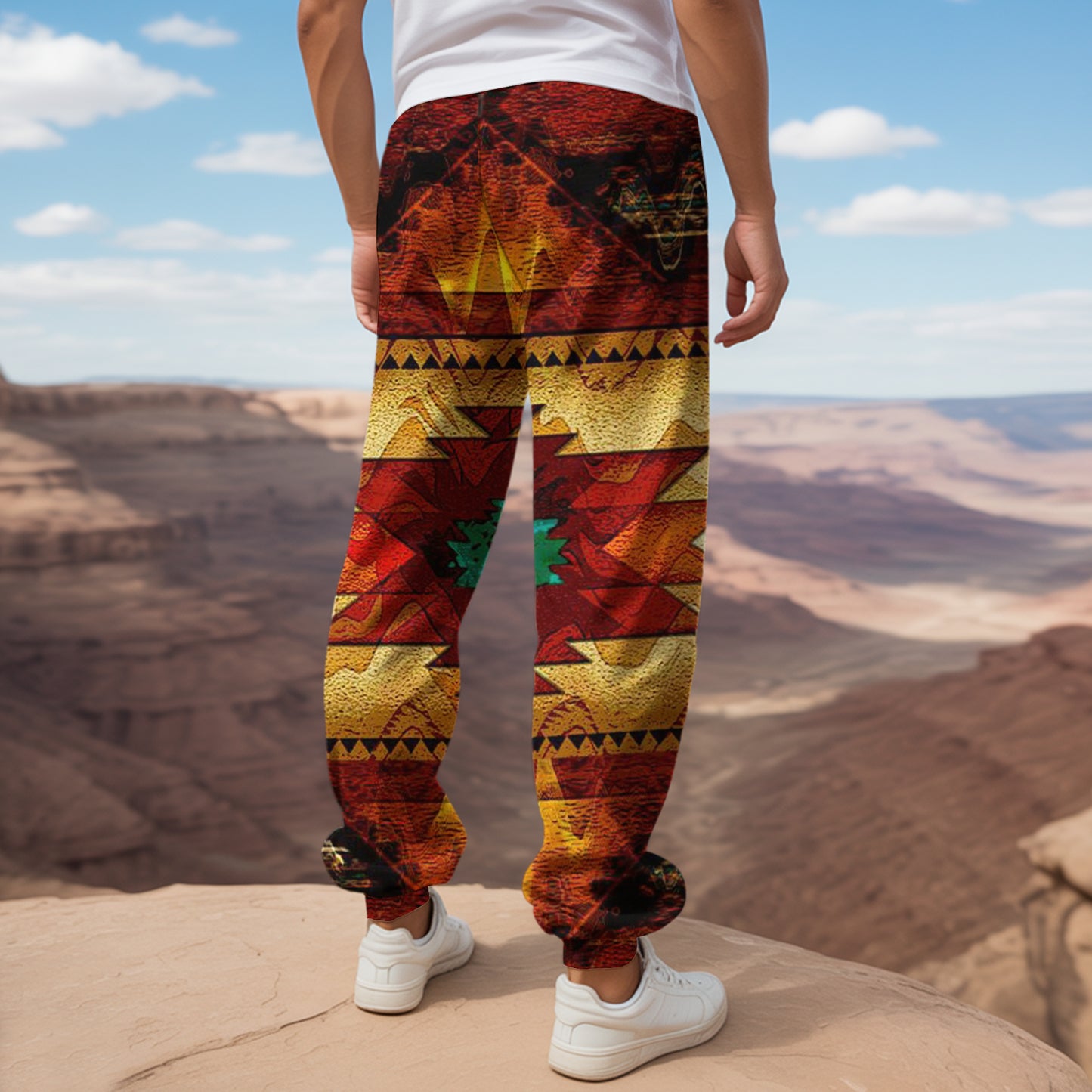 Tribal Aztec Pattern Sweatpants for Men & Women 03