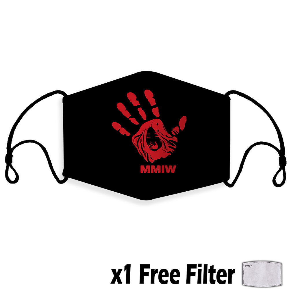 Face Mask Bandana Red Hand - Justice For Missing And Murdered Indigenous