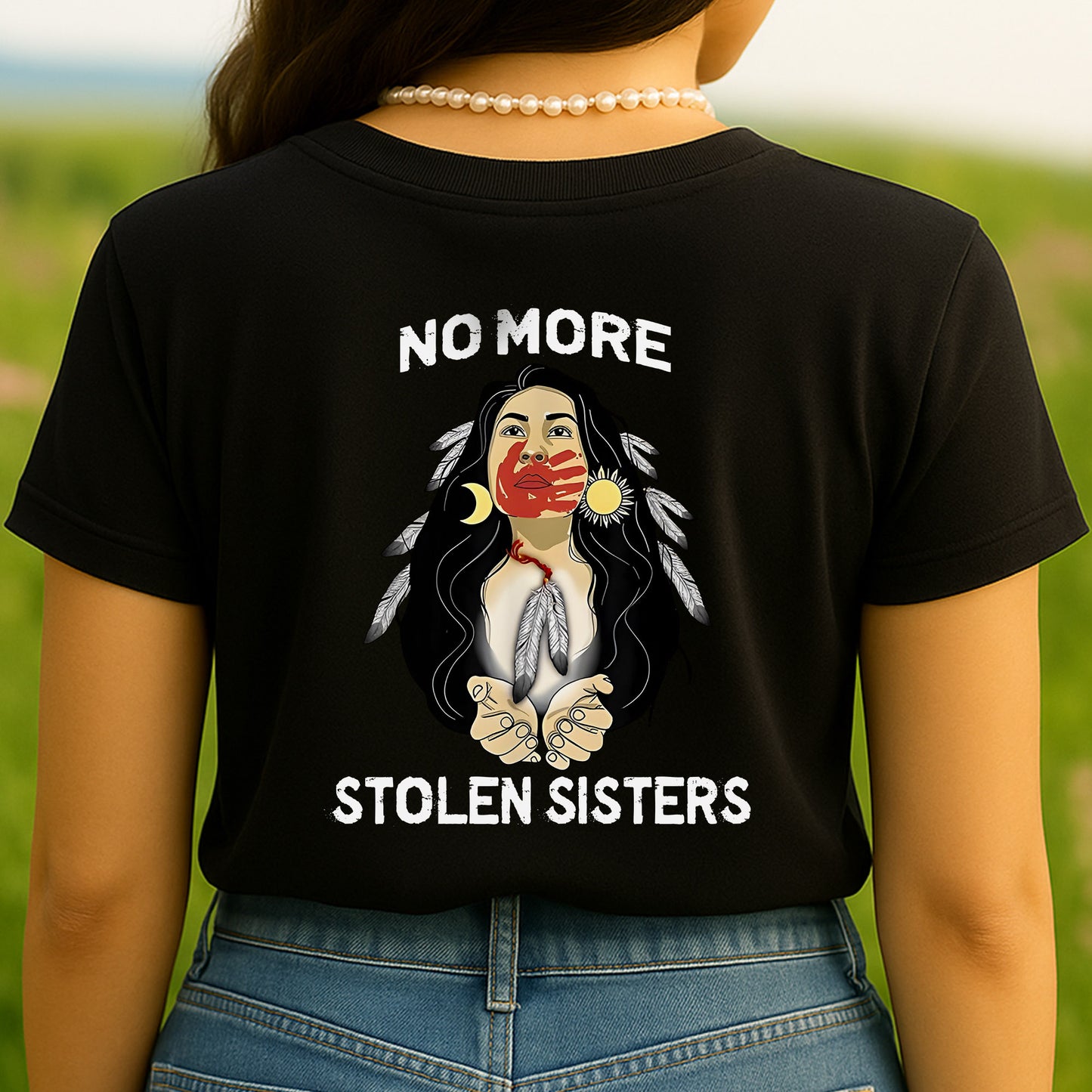 No More Stolen Sisters MMIW Red Hand Unisex Back T-Shirt/Hoodie/Sweatshirt