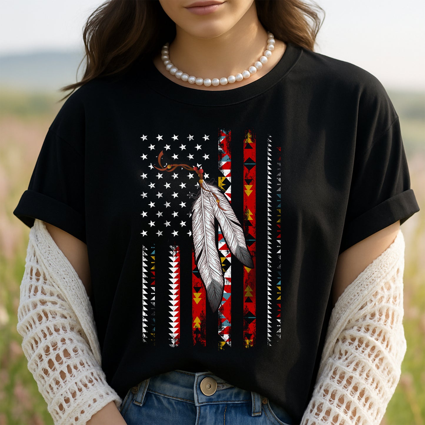 Flag Native American, Indian American Unisex T-Shirt/Hoodie/Sweatshirt
