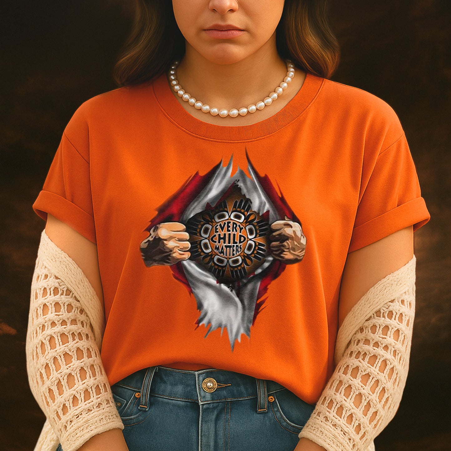 Every Child Matters Two Hand Strong For Orange Shirt Day Unisex T-Shirt/Hoodie/Sweatshirt