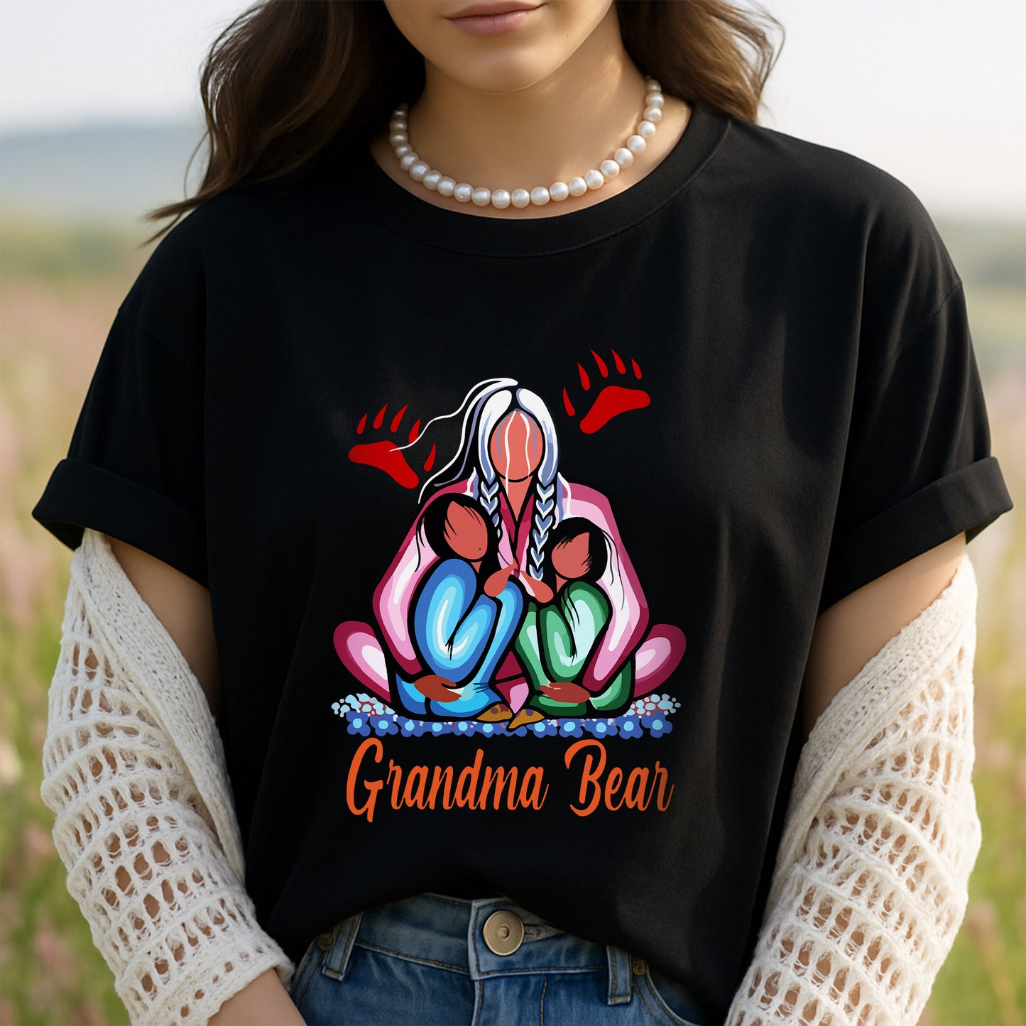 Native American Grandma With Grandniece Unisex T-Shirt/Hoodie/Sweatshirt