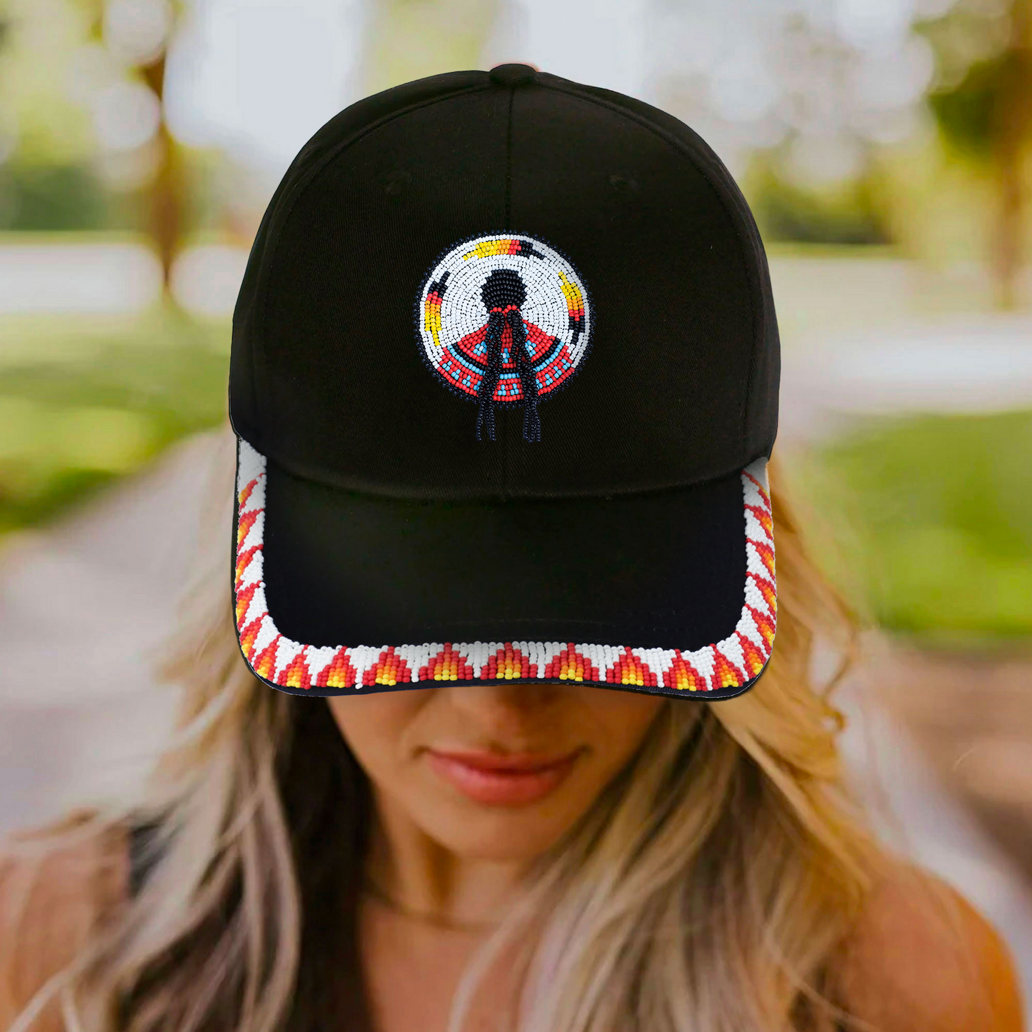 SALE 50% OFF - MMIW Indigenous Women Handmade Beaded Cap WCS