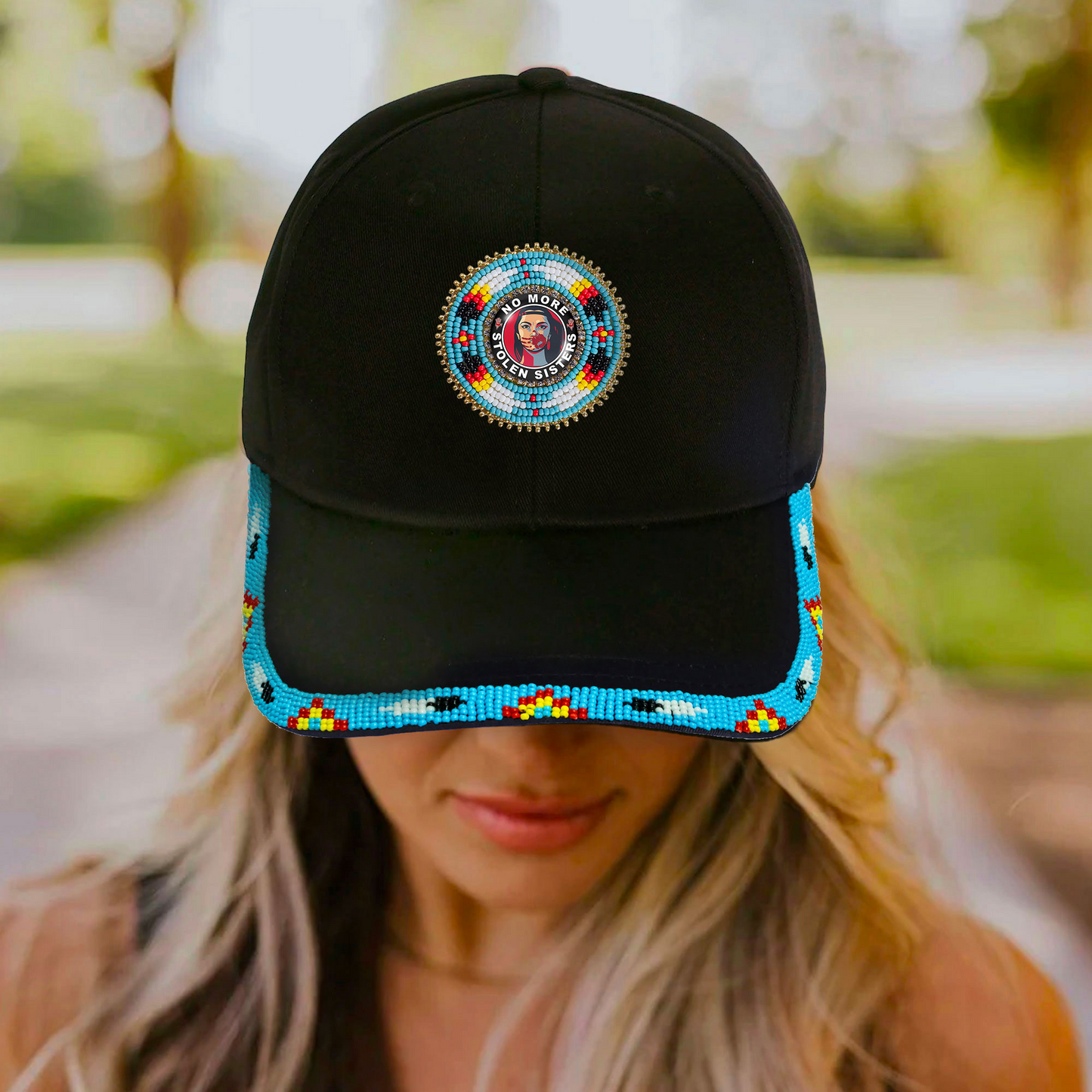 SALE 50% OFF - Mo More Stolen Sister Baseball Cap With Patch And brim Cotton Unisex Native American Style