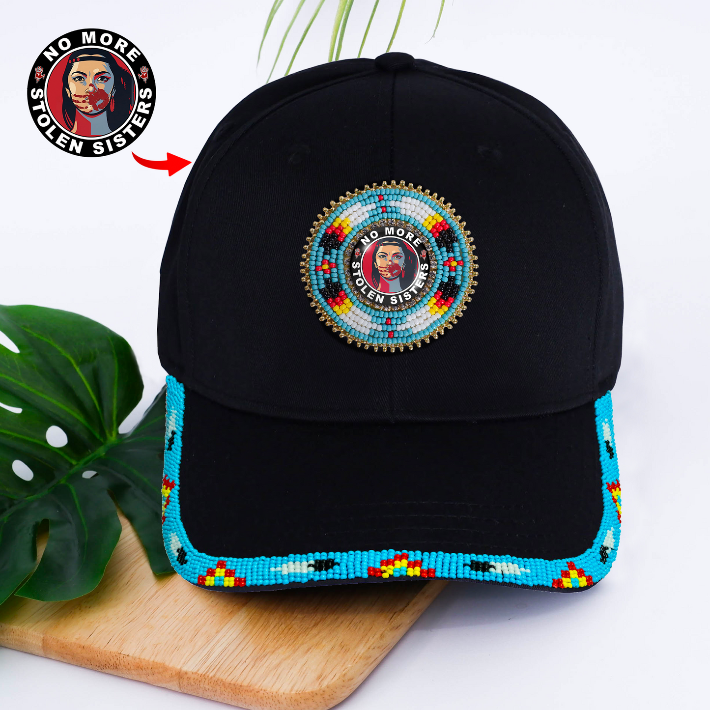 SALE 50% OFF - Mo More Stolen Sister Baseball Cap With Patch And brim Cotton Unisex Native American Style