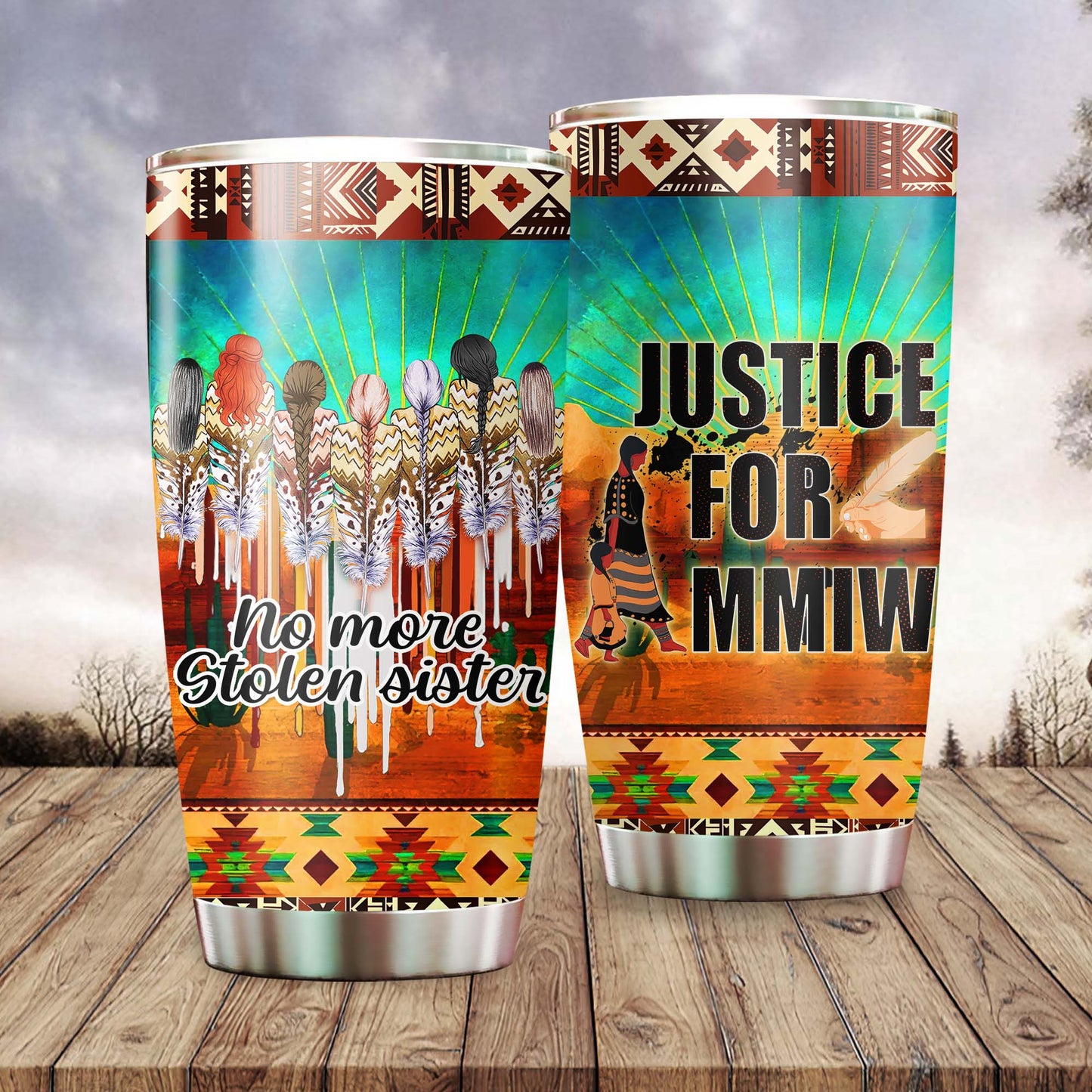 Justice For MMIW Native American Tumbler Stainless Steel Drinking Cup