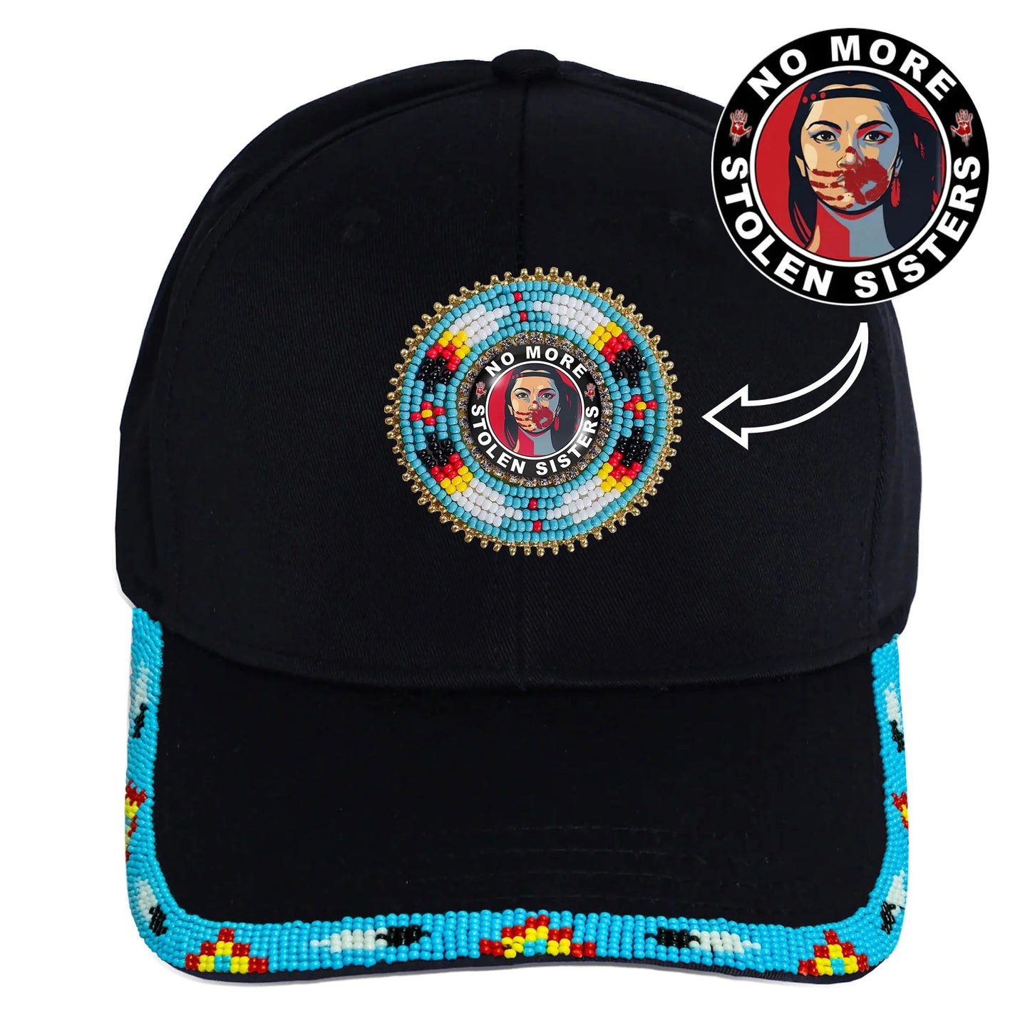 SALE 50% OFF - Mo More Stolen Sister Baseball Cap With Patch And brim Cotton Unisex Native American Style