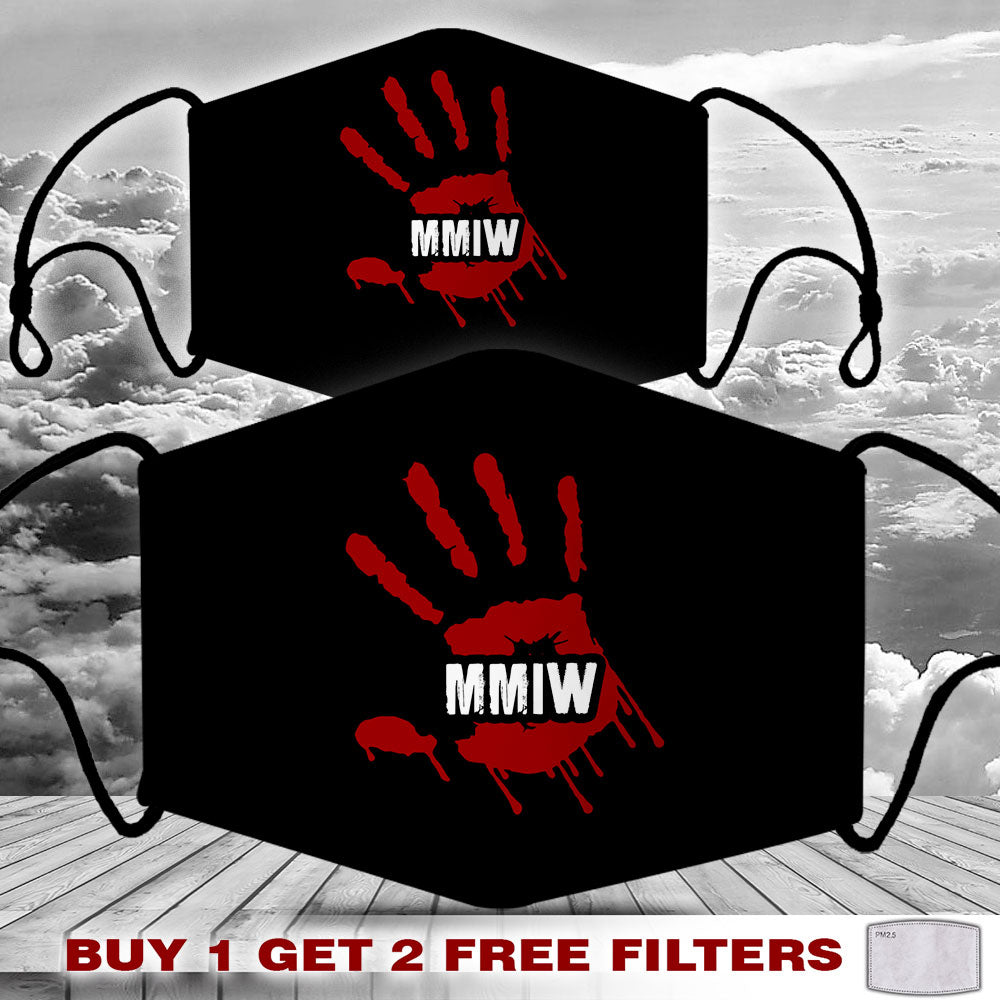 Face Mask Bandana Red Hand - Justice For Missing And Murdered Indigenous Women WC04