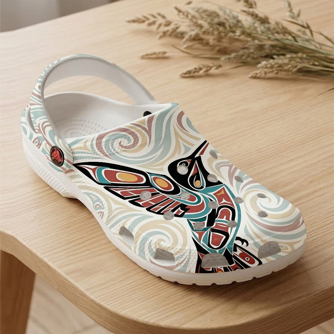 Native Hummingbird Art Clogs Shoes for Adults & Kids