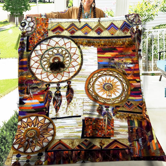 Native American Dreamcatcher Soft And Warm Fleece Blanket