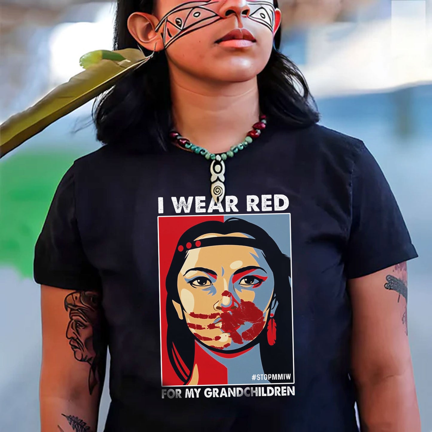 I Wear Red For My Grandchildren MMIW Unisex T-Shirt
