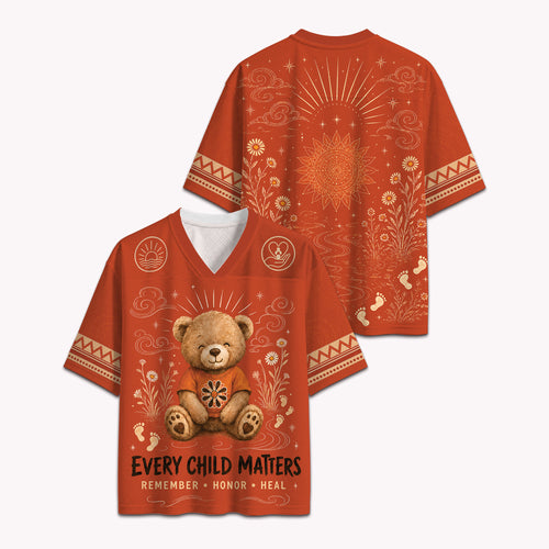 Every Child Matters Jersey, Orange Day Shirt, Indigenous Awareness Oversized Mesh Jersey , Remember Honor Heal