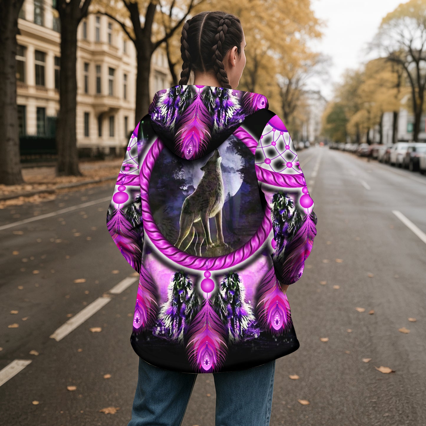 Wolf Power Native - Moon Howl Cloak The Spirit of the Purple Night