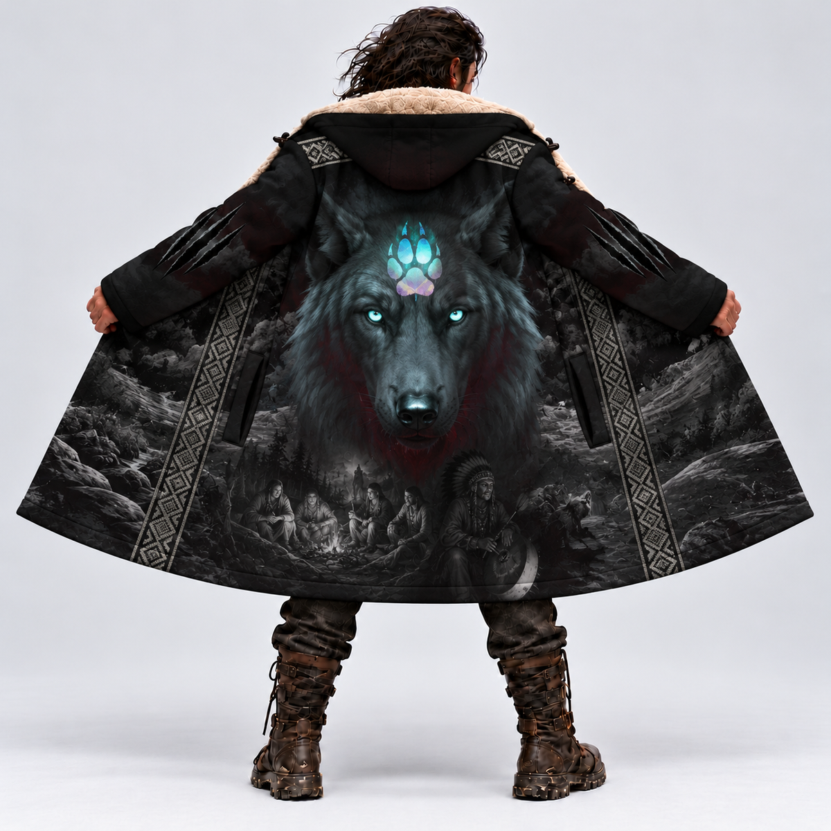 3D Dream Cloak Wolf Power Native - Moon Howl Cloak The Spirit of the Purple Night