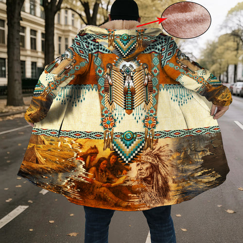 Native Tribal Council Dream Cloak – Wisdom and Unity in Earth Tones
