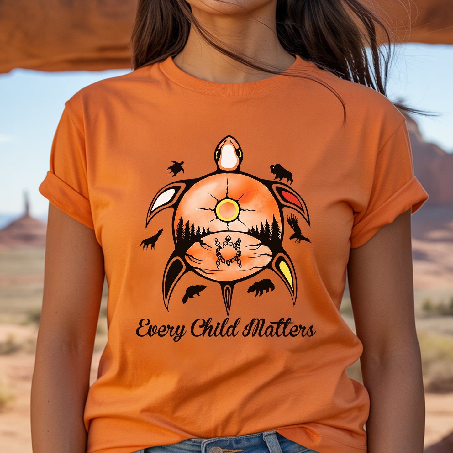 Every Child Matters Turtle For Orange Shirt Day Unisex T-shirt/Hoodie/Sweatshirt 264