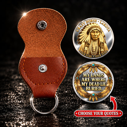 Crazy Horse Lakota Coin Native American Heritage Keepsake Inspirational Quote Gift  - Personalized 3D Printing Pocket Hug