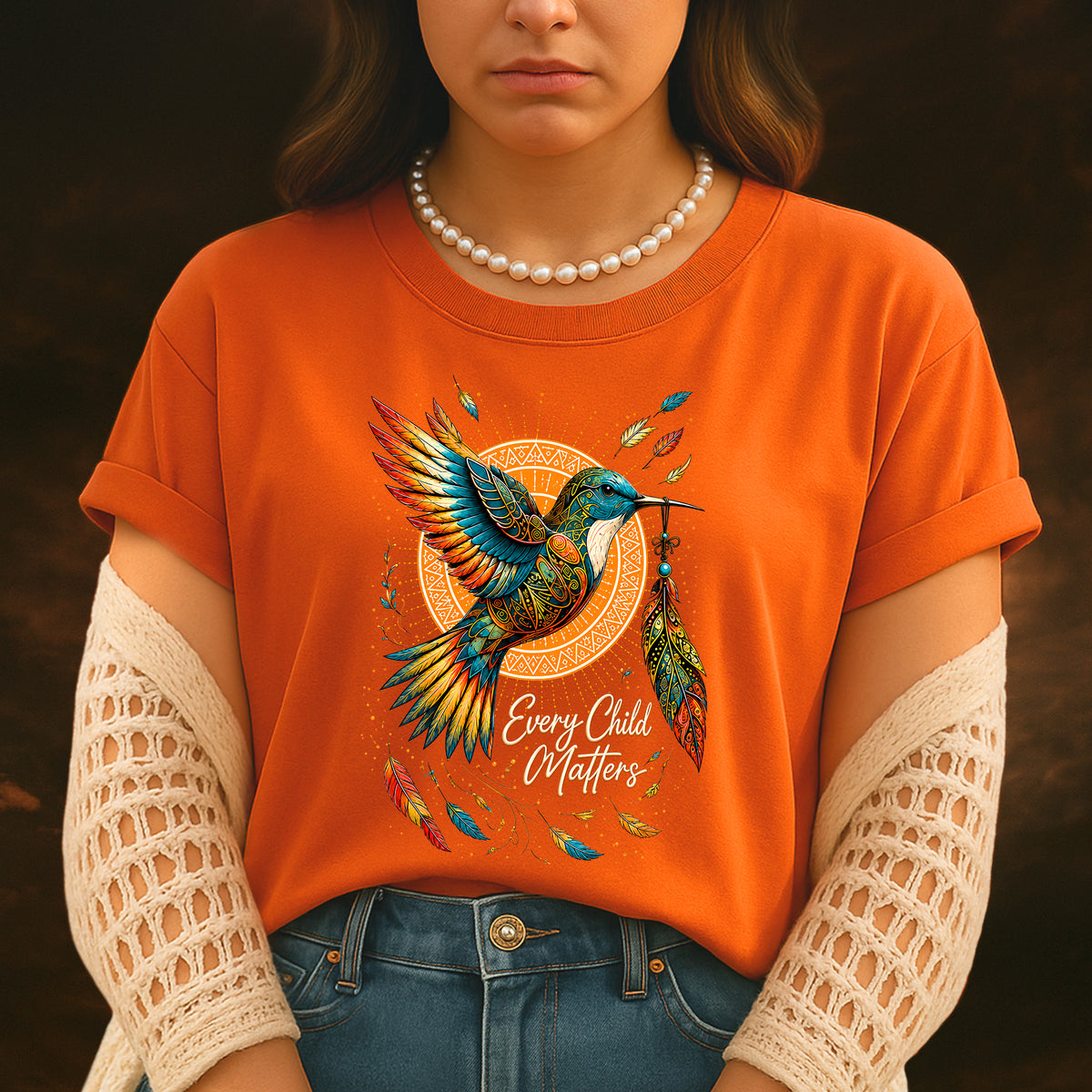 Every Child Matters Hummingbird Shirt, You Are Not Forgotten Tee, Indigenous Orange Shirt - Two Sides