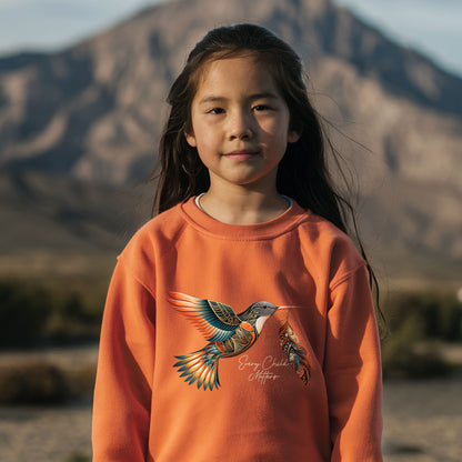 Every Child Matters Orange Hummingbird Feather Shirt And Indigenous Awareness Tee - Two Sides