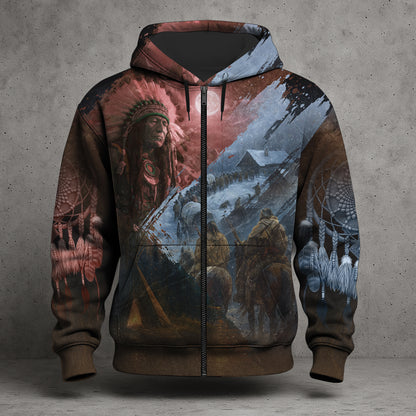 Native Chief Heritage Hoodie – The Journey of Honor and Spirit