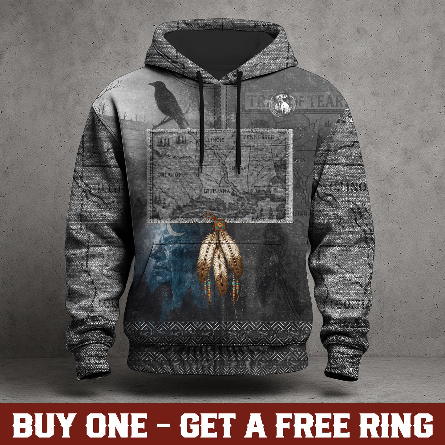 Footprints of Tears – Trail of Tears Memorial Hoodie