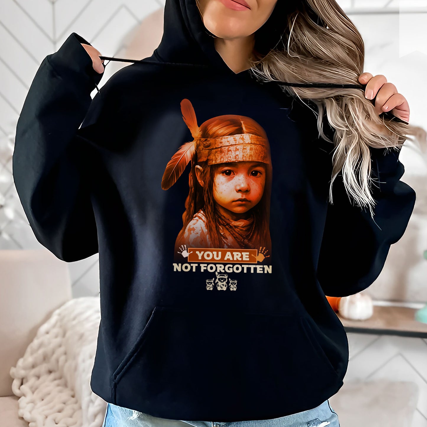 2 Sided T-Shirt "Every Child Matters - You Are Not Forgotten and  I Wear Orange For The 215 Stolen Children" - Two Sides