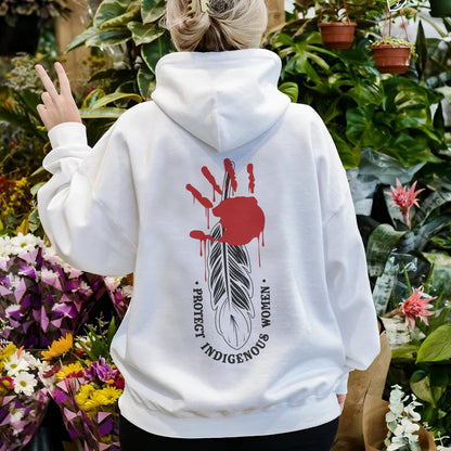 Protect Indigenous Women Red Hand- Unisex T-Shirt - Two Sides