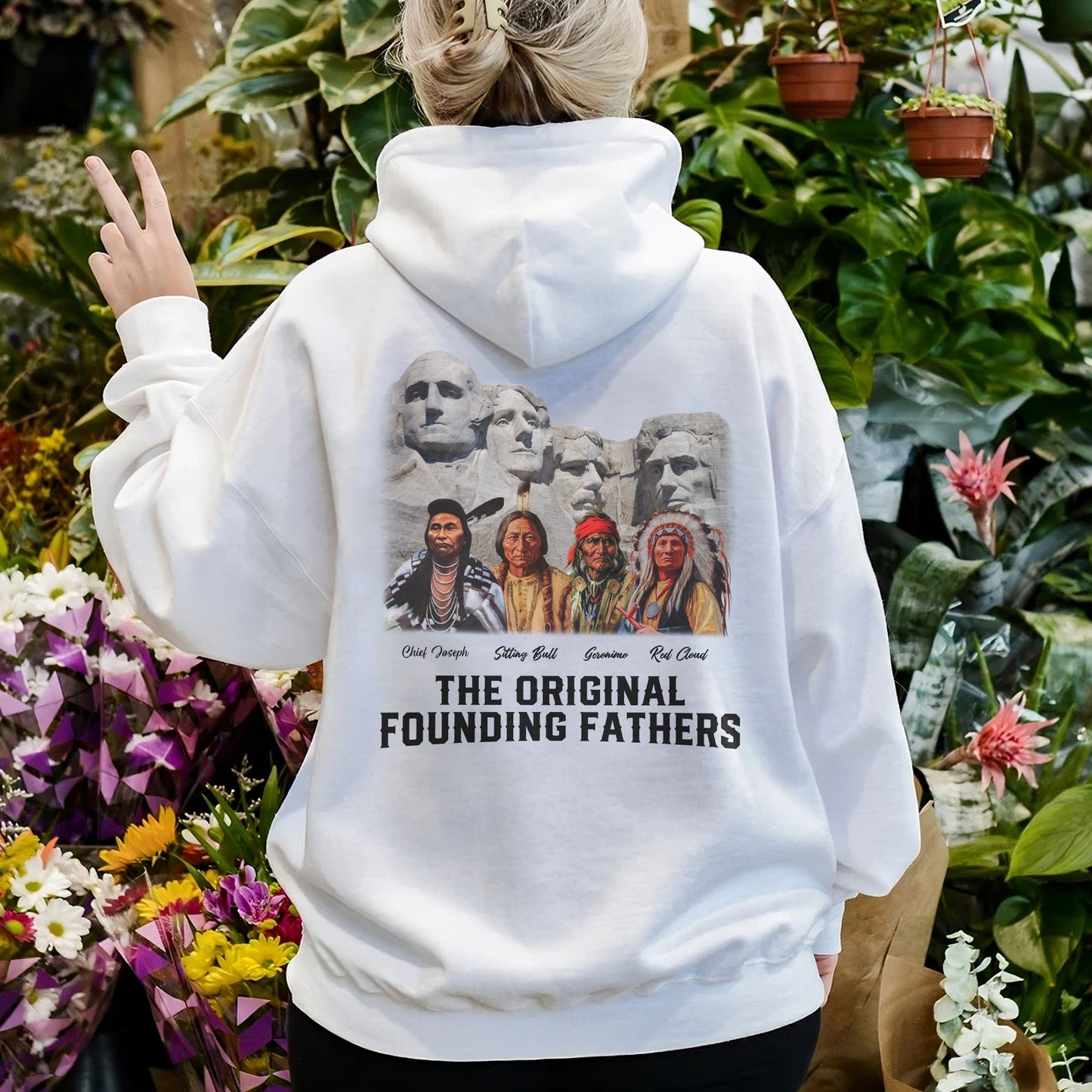 The Original Founding Fathers Native Leaders - Two sides - Unisex T-Shirt/T-Shirt V-Neck/Hoodie/Sweatshirt