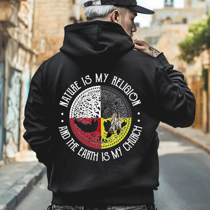 Nature Is My Religion Four Directions Sacred Circle - Two Sides