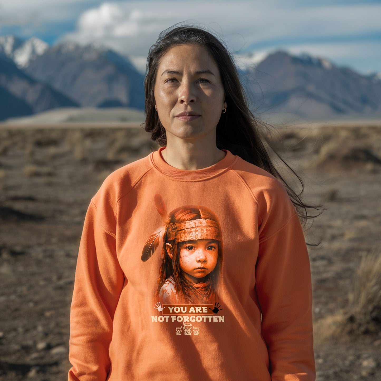 2 Sided T-Shirt "Every Child Matters - You Are Not Forgotten and  I Wear Orange For The 215 Stolen Children" - Two Sides