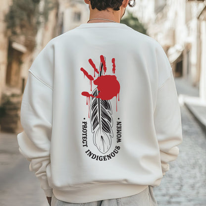 Protect Indigenous Women Red Hand- Unisex T-Shirt - Two Sides