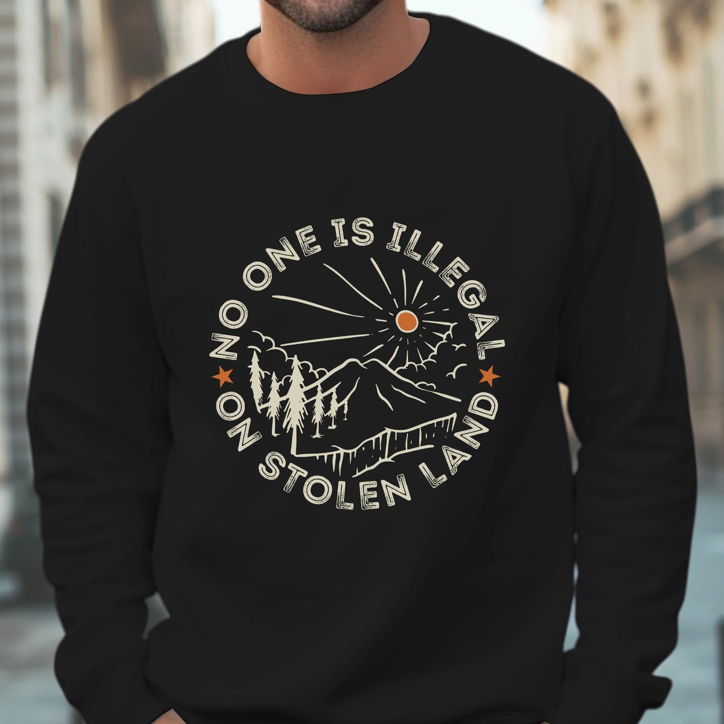 No One Is Illegal On Stolen Land Awareness Unisex T-Shirt/T-Shirt V-Neck/Hoodie/Sweatshirt