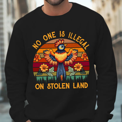 NO ONE IS ILLEGAL ON STOLEN LAND 25 - One sides - Unisex T-Shirt/T-Shirt V-Neck/Hoodie/Sweatshirt