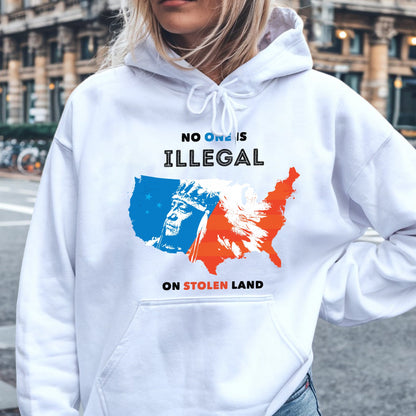 NO ONE IS ILLEGAL ON STOLEN LAND. WE WALK ON NATIVE LAND Style 9 - One Sides