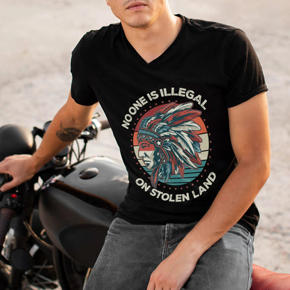 NO ONE IS ILLEGAL ON STOLEN LAND Style 13 - One Sides
