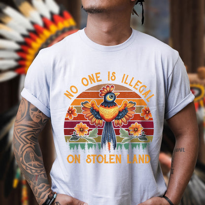NO ONE IS ILLEGAL ON STOLEN LAND 25 - One sides - Unisex T-Shirt/T-Shirt V-Neck/Hoodie/Sweatshirt