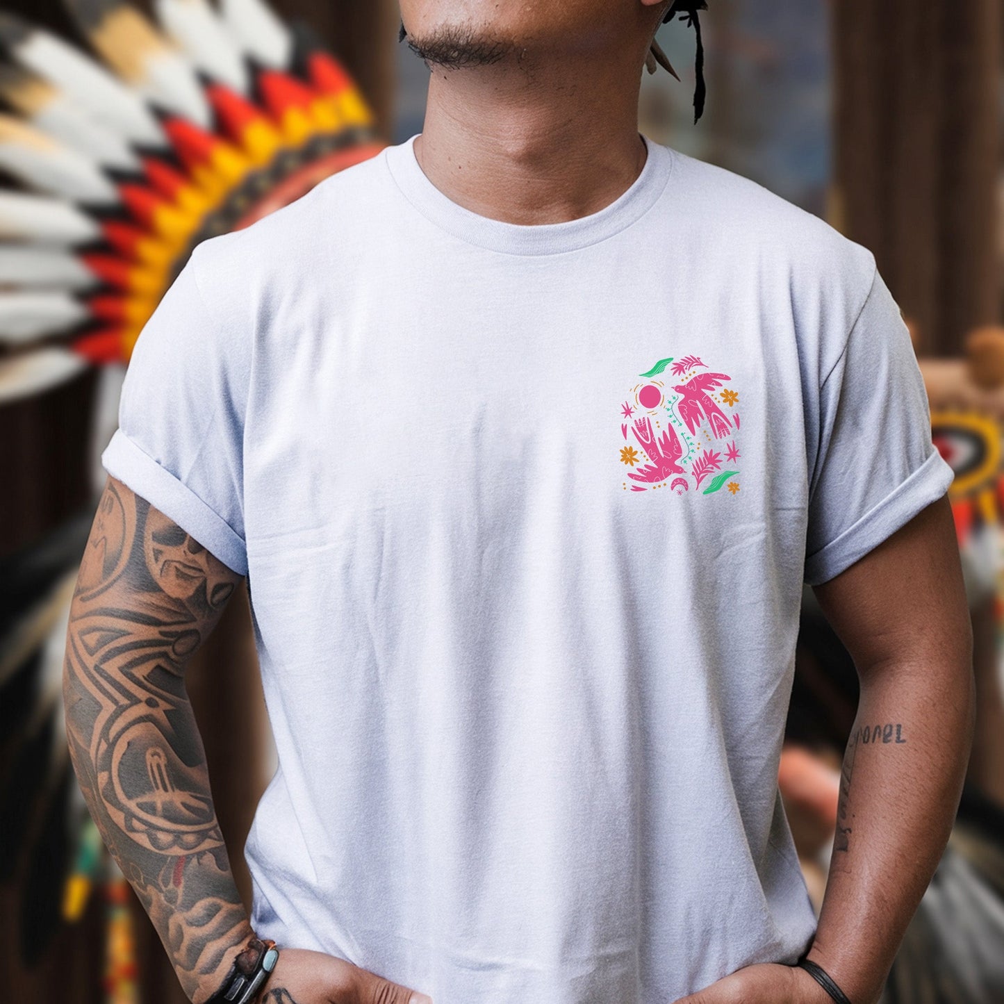 NO ONE IS ILLEGAL ON STOLEN LAND. WE WALK ON NATIVE LAND Style 2 - Two Sides