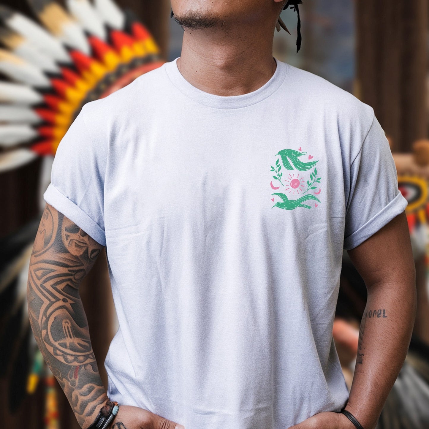 NO ONE IS ILLEGAL ON STOLEN LAND. WE WALK ON NATIVE LAND Style 3 - Two Sides