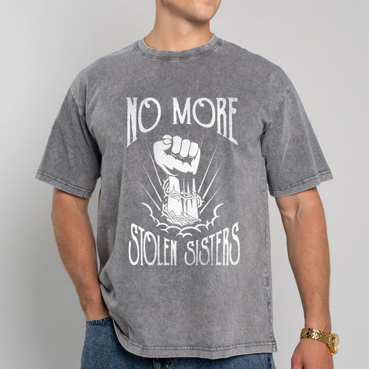 No More Stolen Sisters - Unisex Mineral Washed T-shirt