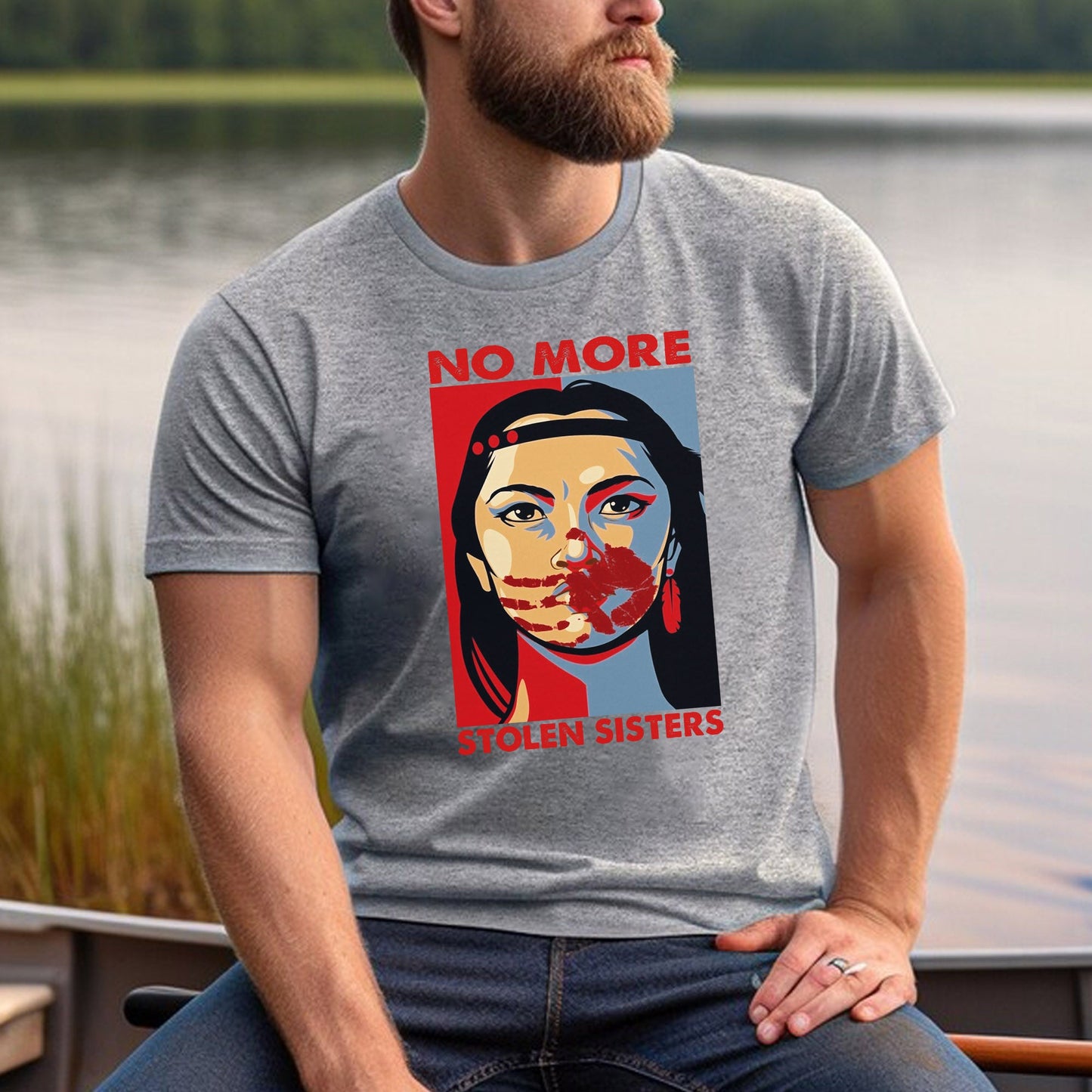 MMIW No More Stolen Sisters Red Hand Unisex T-Shirt