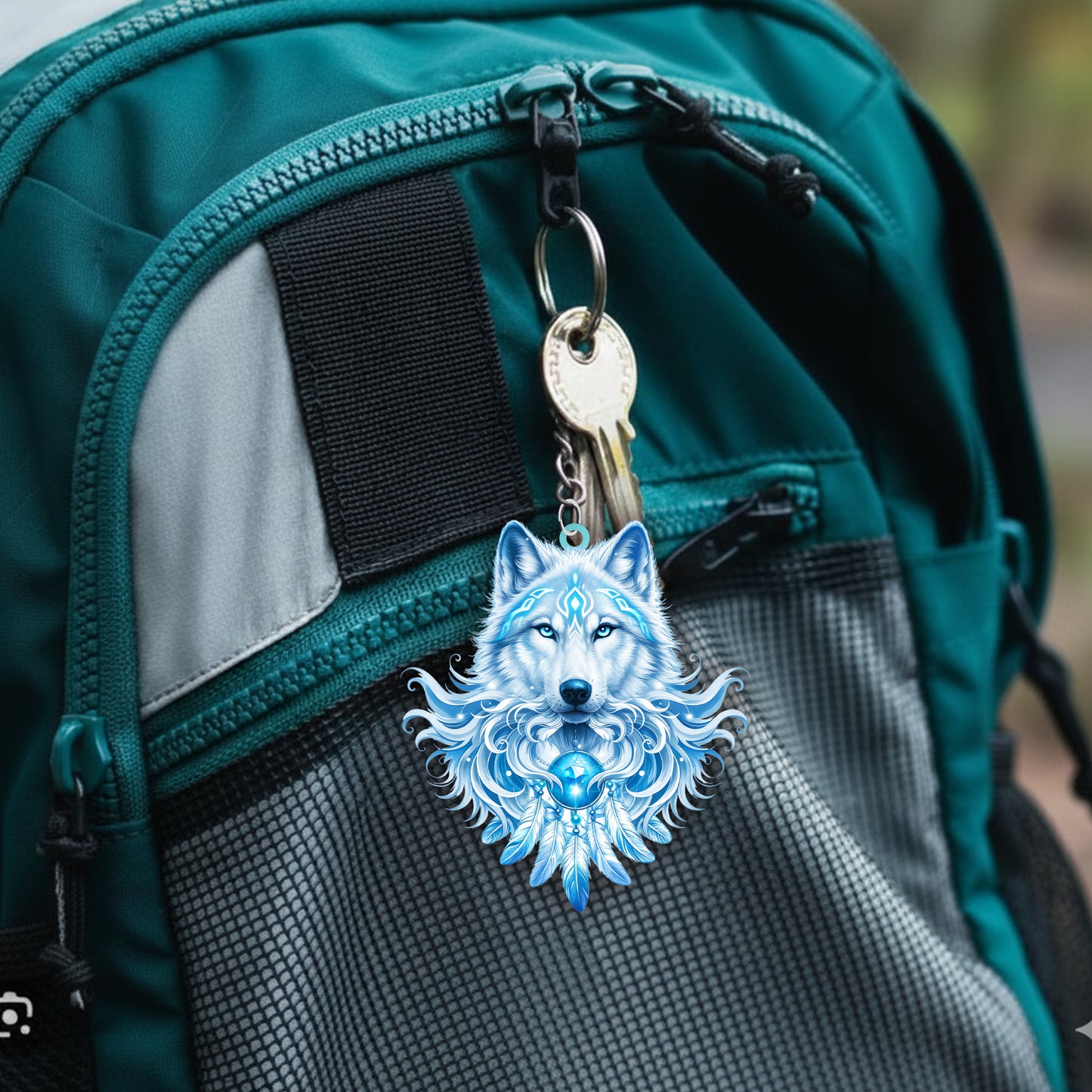 Native Eagle Keychain – Spiritual Animal Totem, Boho Gift for Eagle Lovers