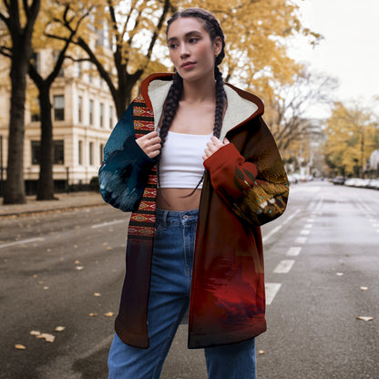 Native Heritage – The Chief Spirit Hoodie in Red & Blue, Symbol of Freedom and Pride