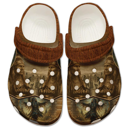 Native American Clogs for Men & Women – Tribal Chief & Eagle Design