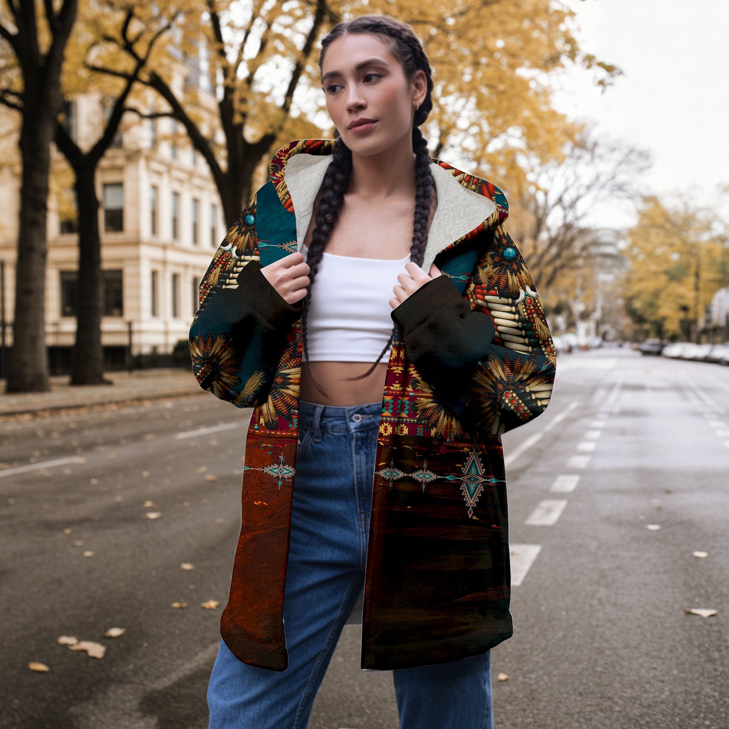 Native Chief of the Plains – Courage Beneath the Red Sky