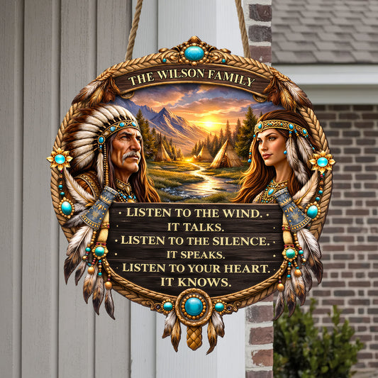 Custom Native American Wood Sign – NATIVE AMERICAN PRIDE – PROUD TO BE A NATIVE AMERICAN FAMILY